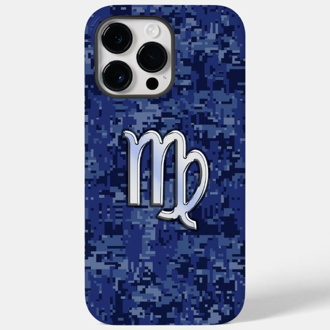 Coques Case-Mate iPhone Panneau Virgo Zodiac Camo bleu marine (Verso)