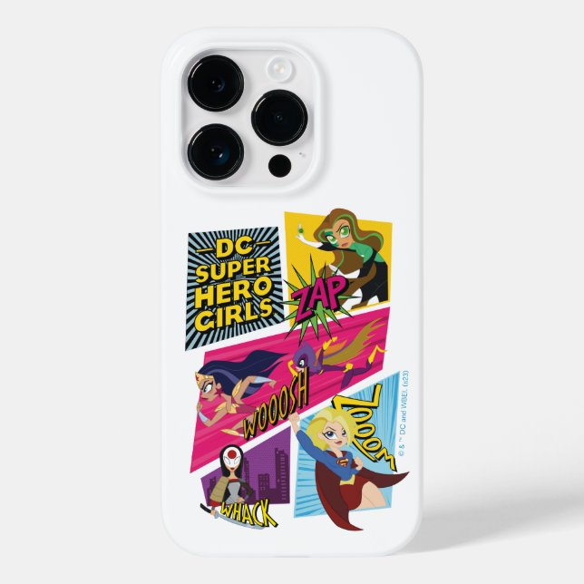 Coques Case-Mate iPhone Panneaux d'action pour filles Super Hero DC (Verso)