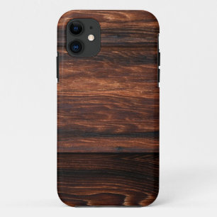 Coque Case-Mate Pour iPhone Panneaux en bois de brun foncé imprimés