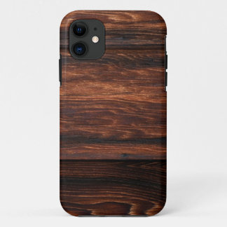 Coque Case-Mate Pour iPhone Panneaux en bois de brun foncé imprimés