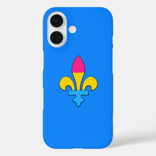 Coque Pour iPhone 16 Pansexualité fierté fleur-de-lis inhabituel iPhone