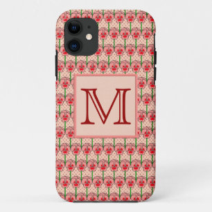 Etui iPhone Case-Mate Pansies de corail - motif de papier peint rétro