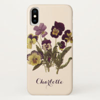 Pansies vintages en Fleur, Fleurs de Jardin Floral