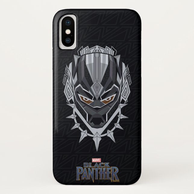 Coques Case-Mate iPhone Panthère noire | Emblème de tête de panthère noire (Dos)