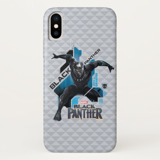 Coques Case-Mate iPhone Panthère noire | Graphique de caractères haute tec (Dos)