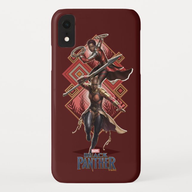 Coques Case-Mate iPhone Panthère noire | Nakia & Okoye Wakandan Graphic (Dos)