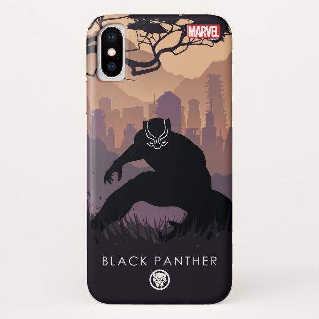 Coques Case-Mate iPhone Panthère noire silhouette héroïque (Dos)