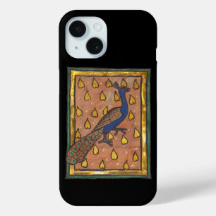 Coque Pour iPhone 15 Paon du bestiaire médiéval c. 1270