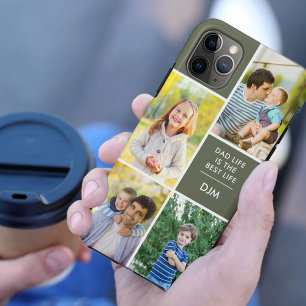 Case-Mate iPhone Case Papa Life est la meilleure vie 4 Photo Monogramme 