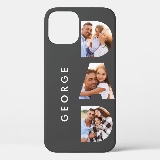 Coques Case-Mate iPhone Papa photo typographie moderne cadeau enfant (Verso)