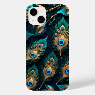 Coque Pour iPhone 14 Papercut Peacock Feathers Motif