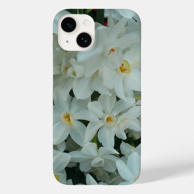 Coques Case-Mate iPhone Paperwhite Narcissus Fleurs blanches délicates (Verso)