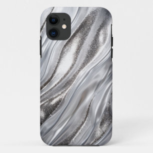 Case-Mate iPhone Case Papier de Parties scintillant Silver blanc de luxe