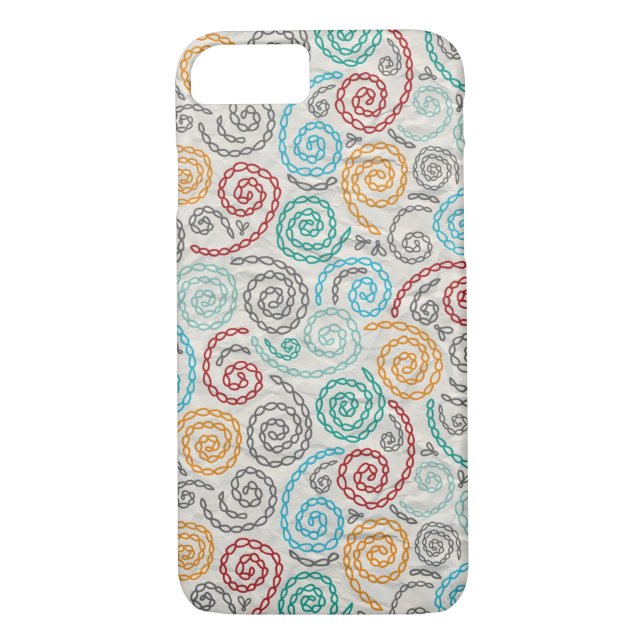 Coques Case-Mate iPhone Papier fripé par fantaisie de broderie (Dos)