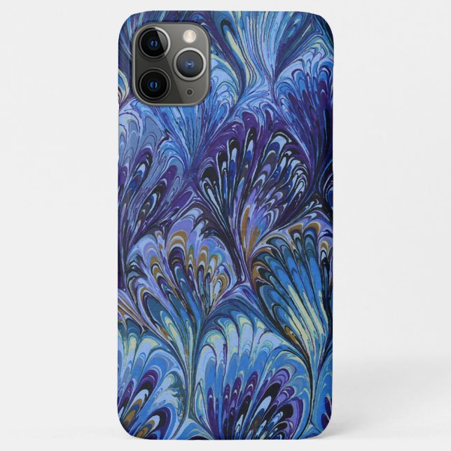 COQUES Case-Mate iPhone PAPIER MARBÉ, MOTIF ABSTRAIT BLEU PEACOCK, EAUX (Dos)