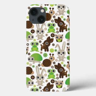 iPhone 13 Coque papier peint animal lapin de tortue de cerf
