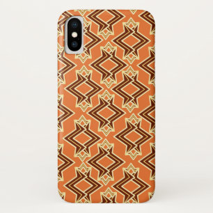 Coques Pour iPhone Papier peint Art Déco Motif, Terracotta / Rust