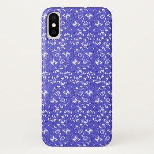 Case-Mate iPhone Case Papier peint baroque - bleu Motif Fleur