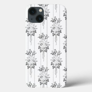 Case-Mate iPhone Case Papier peint baroque Bouquet gris