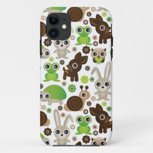 Coque Case-Mate Pour iPhone papier peint d'animal de lapin de tortue de cerfs