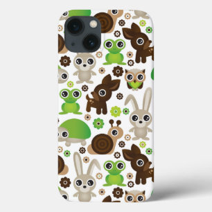 iPhone 13 Case papier peint d'animal de lapin de tortue de cerfs