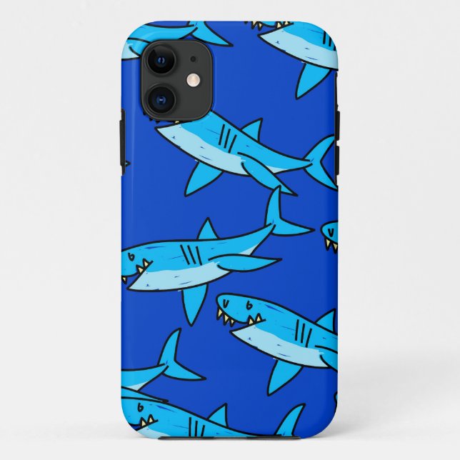 Coques Case-Mate iPhone Papier peint de requin (Dos)
