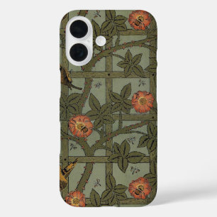 Coque Pour iPhone 16 Papier peint en treillis William Morris