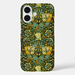 Coque Pour iPhone 16 Papier peint floral Chèvrefeuille Or de William Mo
