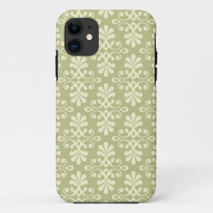 Coque iPhone 11 Papier peint floral de damassé