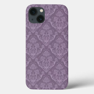 iPhone 13 Coque Papier peint floral pourpre