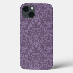iPhone 13 Coque Papier peint floral pourpre 2