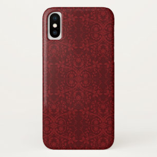 Coques Pour iPhone Papier peint floral rouge détaillé