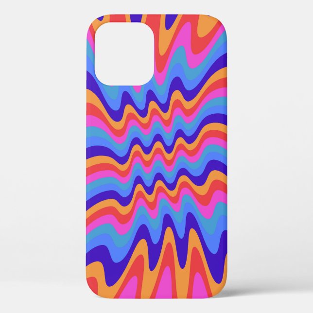 Coques Case-Mate iPhone Papier peint Hippie Trippy Retro des années 1960 (Verso)