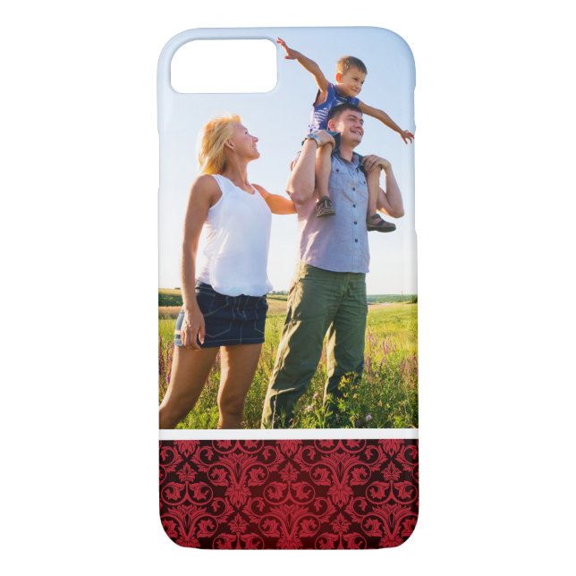 Coques Case-Mate iPhone Papier peint rouge photo personnalisé 2 (Dos)