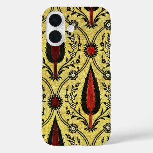 Coques iPhone 16 Papier peint vintage motif floral