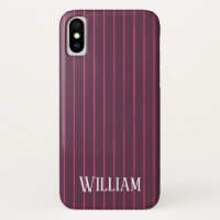 Papilles à rayures bordeaux personnalisées