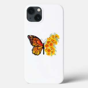 Case-Mate iPhone Case Papillon à fleurs avec Poppy de Californie jaune