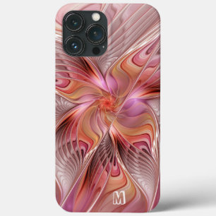 Case-Mate iPhone Case Papillon Abstrait coloré Fractal Art Monogramme