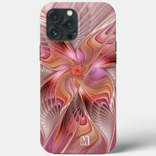 Case-Mate iPhone Case Papillon Abstrait coloré Fractal Art Monogramme