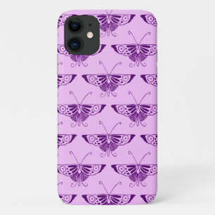 Case-Mate iPhone Case Papillon Art déco stylisé - violet et orchidée