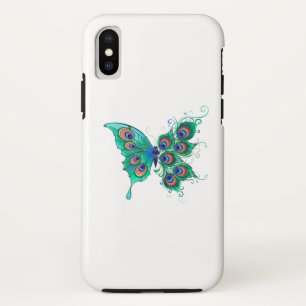 Case-Mate iPhone Case Papillon aux plumes de paon vert