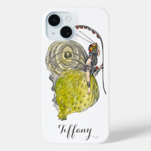 Coque Pour iPhone 15 Papillon de fantaisie mignon vintage Fée avec des 
