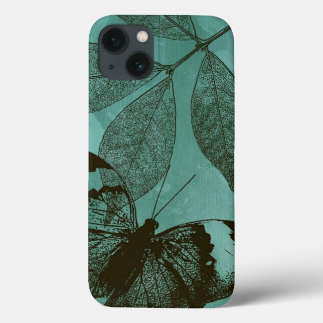 Coques Case-Mate iPhone Papillon de feuilles vertes (Verso)