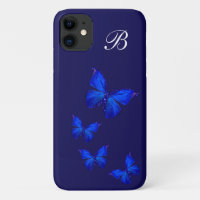 Papillon de nature girly monogramme
