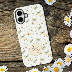 Coques iPhone 16 Plus Papillon de printemps monographique personnalisé