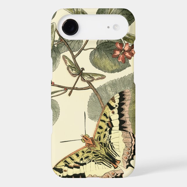 Coques Case-Mate iPhone Papillon et libellule à fleurs rouges (Verso)