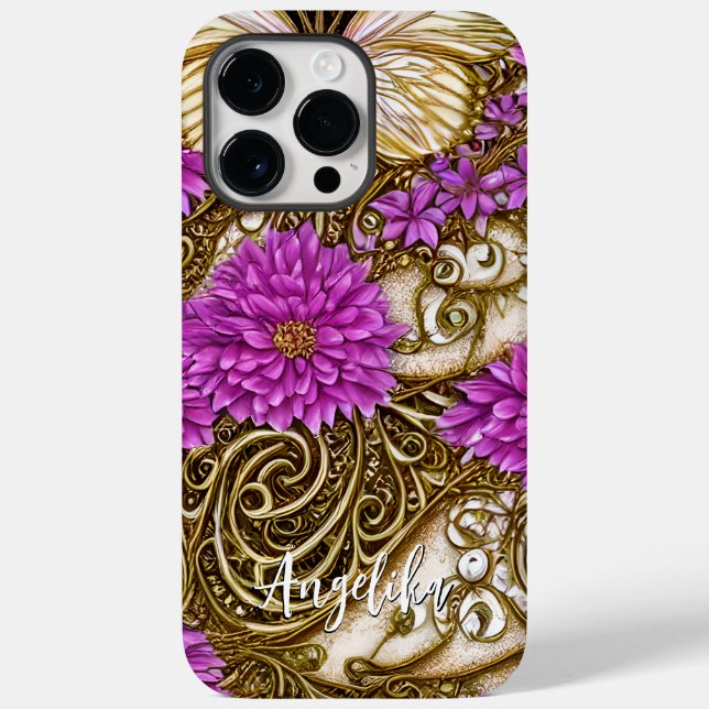 Coques Case-Mate iPhone Papillon Lancer la couverture avec nom personnalis (Verso)