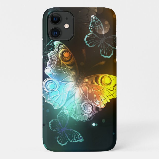 Coques Case-Mate iPhone Papillon lumineux et papillons de nuit (Dos)