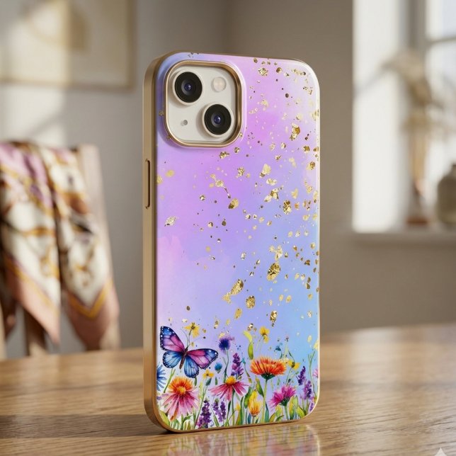Coques Case-Mate iPhone Papillon mignon et base pastel douce (Créateur téléchargé)