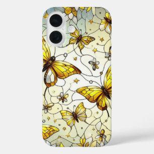 Coque Pour iPhone 16 Papillon Motif Vitrail